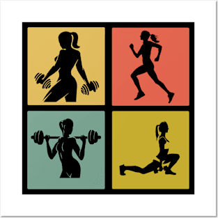 Women workout Posters and Art